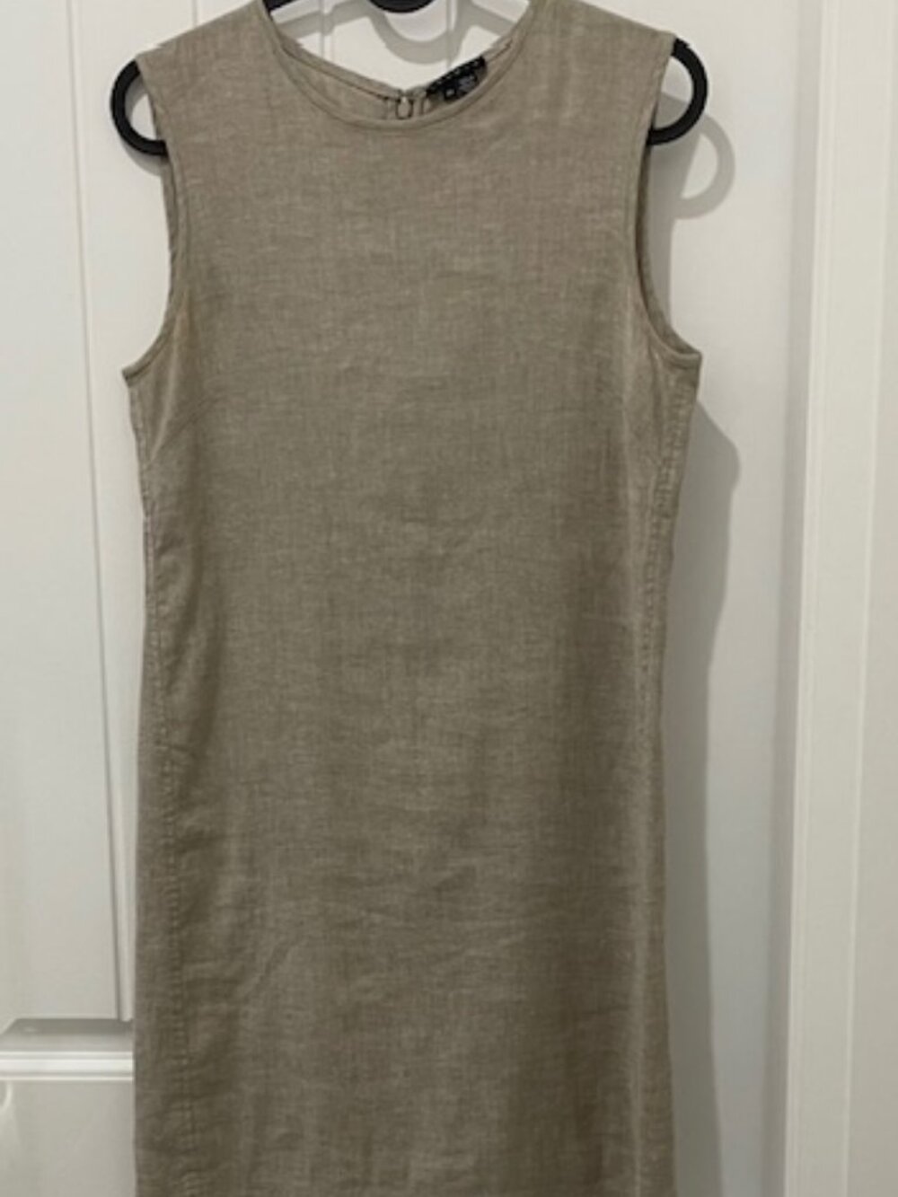 Theory Linen Fitted Sheath Dress Natural - Size 00